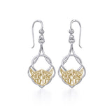 Celtic Knot Silver with 14K Gold Accent Earrings MER1901