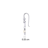Whale Tail and Celtic Heart Silver with 14K Gold Accent Earrings MER2163 - Jewelry
