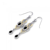 Blaque Braided Silver and Gold Earrings MER385 - Jewelry