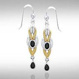 Blaque Braided Silver and Gold Earrings MER385 - Jewelry