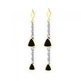 Blaque Hanging Triangles Earrings MER397 - Jewelry