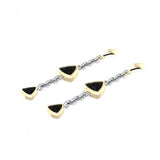 Blaque Hanging Triangles Earrings MER397 - Jewelry