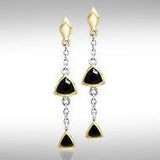 Blaque Hanging Triangles Earrings MER397 - Jewelry