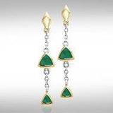 Blaque Hanging Triangles Earrings MER397 - Jewelry