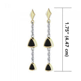 Blaque Hanging Triangles Earrings MER397 - Jewelry