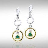 Blaque Triangle & Circles Earrings MER398 - Jewelry