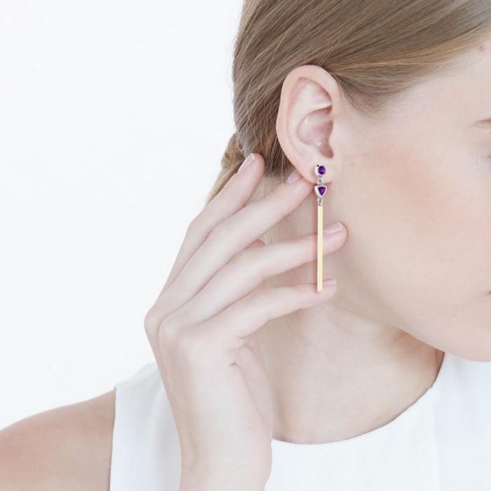 Blaque Pendant Earrings MER401 - Jewelry