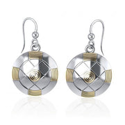 Protection Centralization Sterling Silver with 14K Gold Accent Earrings by Sibylle Grummes MER531