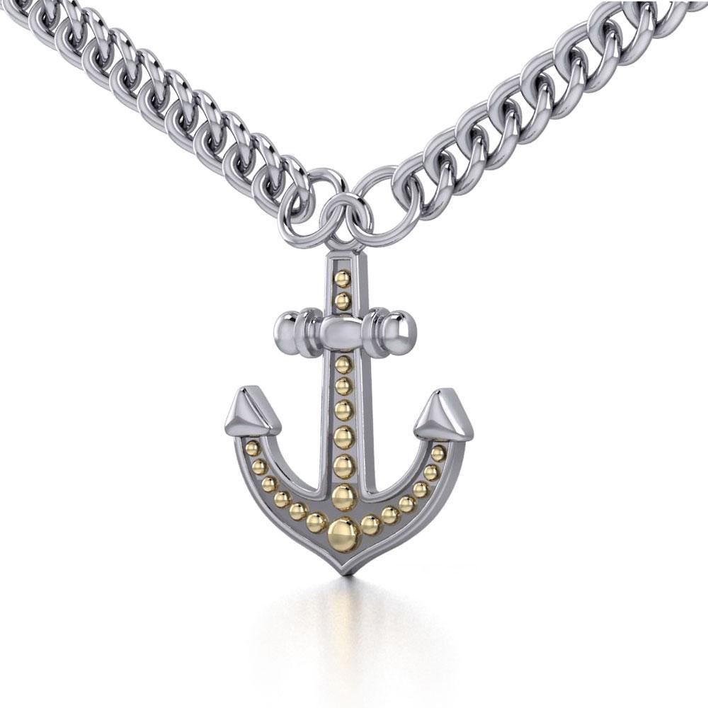 Gold plated on sale anchor pendant