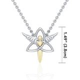 Celtic Trinity Angel Necklace MNC423P - Jewelry