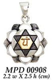 Anahata Heart Silver and Gold Chakra Pendant MPD908