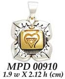 Muladhara Root Silver and Gold Chakra Pendant MPD910