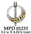 Celtic Elegant Penannular Brooch Pendant MPD1233