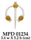 Danu Silver and Gold Thistle Pendant MPD1234