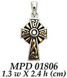 Celtic Cross Silver & Gold Pendant MPD1806