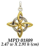 Celtic Four Point Knot with Crystal MPD1809