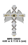 Believe in thy Cross ~ Dali-inspired fine Sterling Silver Jewelry Pendant in 18k Gold accent MPD2653 - Jewelry