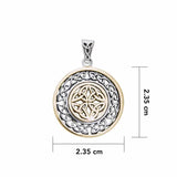 Celtic Knotwork Silver and Gold Pendant MPD3035