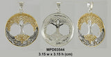 Behold the Magnificent Tree of Life ~ 14k Gold accent and Sterling Silver Jewelry Pendant MPD3544