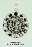 Moonphase Steampunk Sterling Silver and Gold Accent MPD3903 - Jewelry