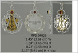 Chakra and Reiki Distance Healing Silver and Gold Pendant with Gemstone MPD4929