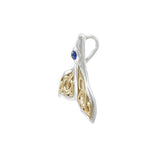 Celtic Whale Tail Sterling Silver and 14K Vermeil Gold Accent Pendant MPD071 - Jewelry