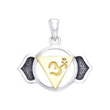 Ajna Brow Silver and 14k gold accents Chakra Pendant MPD1509