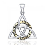 Celtic Trinity with Braid Silver Pendant MPD1813 - Jewelry