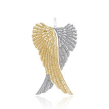 Angel Wings Silver and Gold Pendant MPD2933 - Jewelry