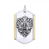 Silver and Gold Green Man Pendant MPD3129 - Jewelry