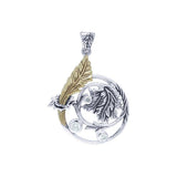 Shimmering Leaf Silver Pendant MPD3346 - Jewelry