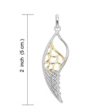 Wing Silver and Gold Pendant MPD3437 - Jewelry