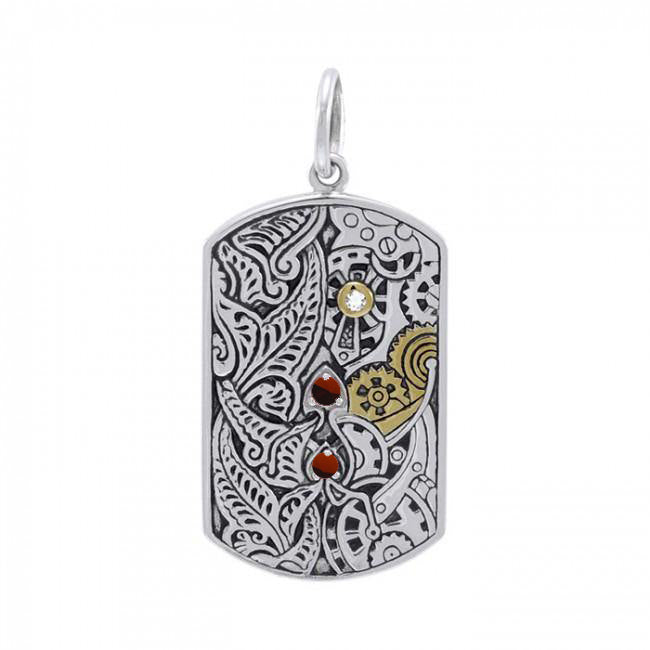 Dogtag Steampunk Sterling Silver MPD3869