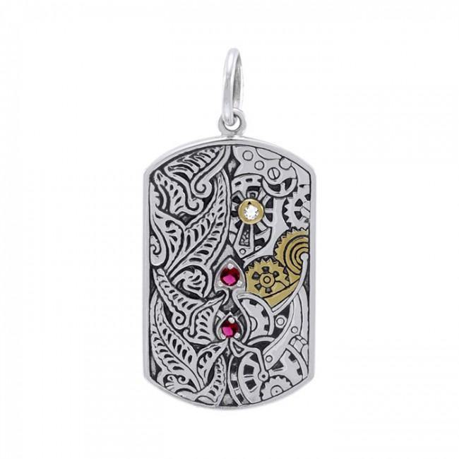 Dogtag Steampunk Sterling Silver MPD3869 - Jewelry