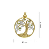 Tree of Life Silver and Gold Plated Pendant MPD3876 - Jewelry