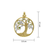 Tree of Life Silver and Gold Plated Pendant MPD3876