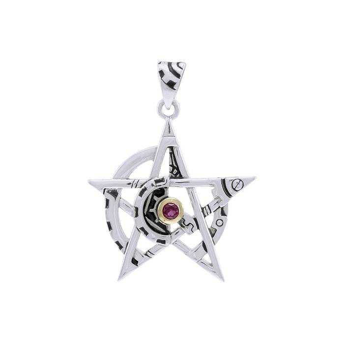 The Star Steampunk Silver and Gold Accent MPD3923 - Jewelry