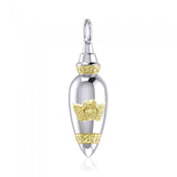 Celtic Angel Silver and Gold Bottle Pendant MPD4062