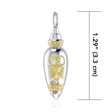Goddess Silver and Gold Bottle Pendant MPD4064 - Jewelry