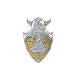Viking Valknut Shield Silver and Gold Vermeil Pendant MPD4395 - Jewelry