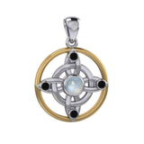 Celtic Witches Protection Knot Silver and Gold Pendant MPD4728