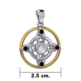 Celtic Witches Protection Knot Silver and Gold Pendant MPD4728 - Jewelry