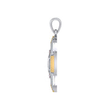 Peace Centralization Sterling Silver Pendant Jewelry with 14K Gold Vermeil and Gemstones MPD5143 - Jewelry