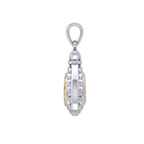 Celtic Infinity Money Bag with Wealth and Prosperity Bind Rune Silver and Gold Accents Pendant MPD5962 - Jewelry
