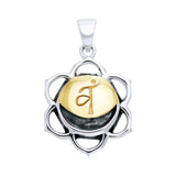 Svadhisthana Sacral Silver and Gold Chakra Pendant MPD902 - Jewelry