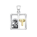 Aries Zodiac Symbol Silver Pendant MPD914 - Jewelry