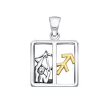 Sagittarius Zodiac Symbol Silver Pendant MPD922 - Jewelry