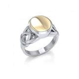 Danu Silver and Gold Celtic Knotwork Ring MRI601 - Jewelry