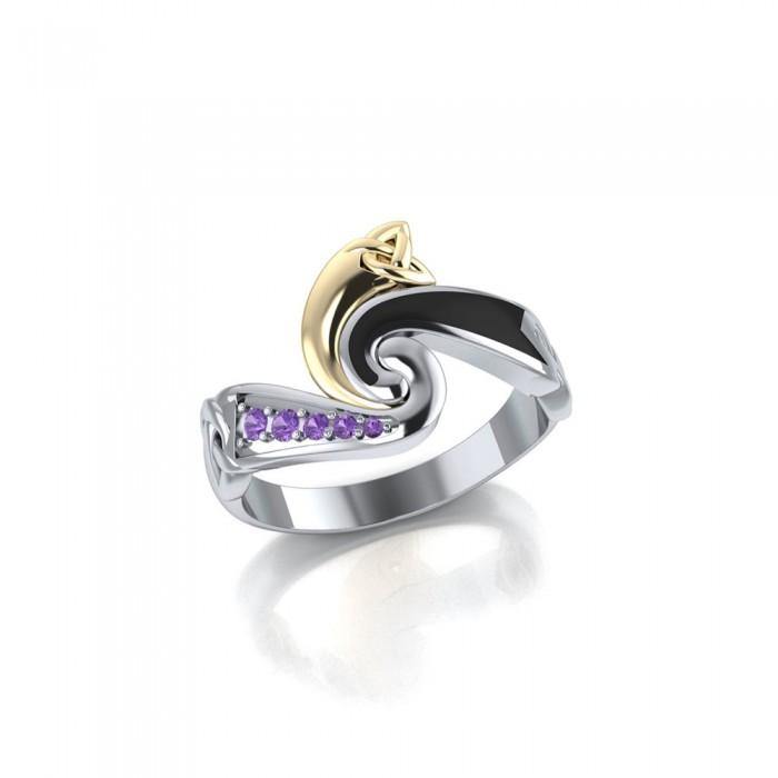 Endless and Modern Celtic Triskele Ring MRI636 - Jewelry