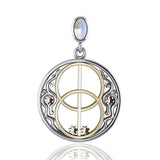 Chalice Well Healing Spell Silver, Yellow Gold and Pink Gold Pendant OPD4752